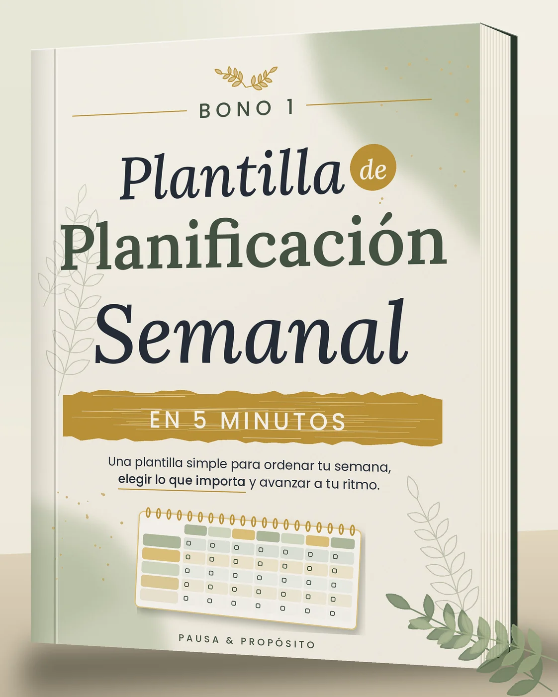 Mockup del bono 1: Guía: Tu ritual de mañana en 5 minutos